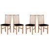 ESSZIMMERSTUHL - Set 4x Milano 1, buche, neve 100  - Buchefarben/Schwarz, Holz (43/93/40cm) - Leaf Design