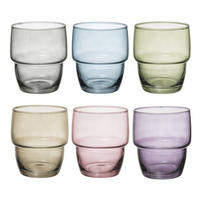 TRINKGLÄSER 6 Stück Mehrfarben 280 ml 7,4/7,4/9 cm - Multicolor, Glas (0.28L) - Secret de Gourmet