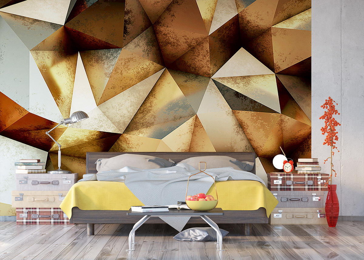 FOTOTAPETE 3D Muster 375 x 270 cm - Braun, Papier (375/270cm) - Sanders & Sanders