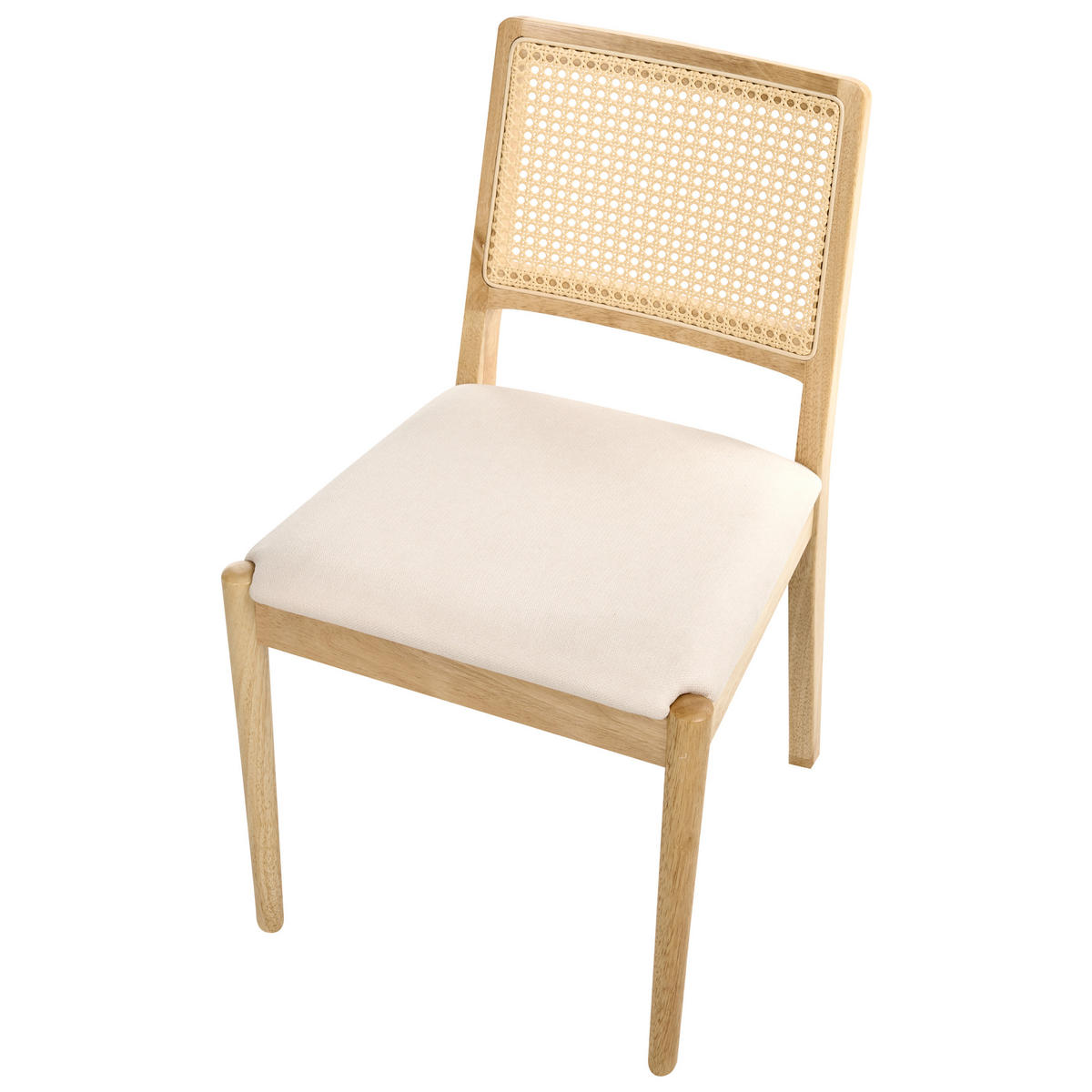 ESSZIMMERSTUHL 2er-Set Hellbraun Tamarac - Hellbraun/Beige, Holz (47/80/55cm) - Beliani