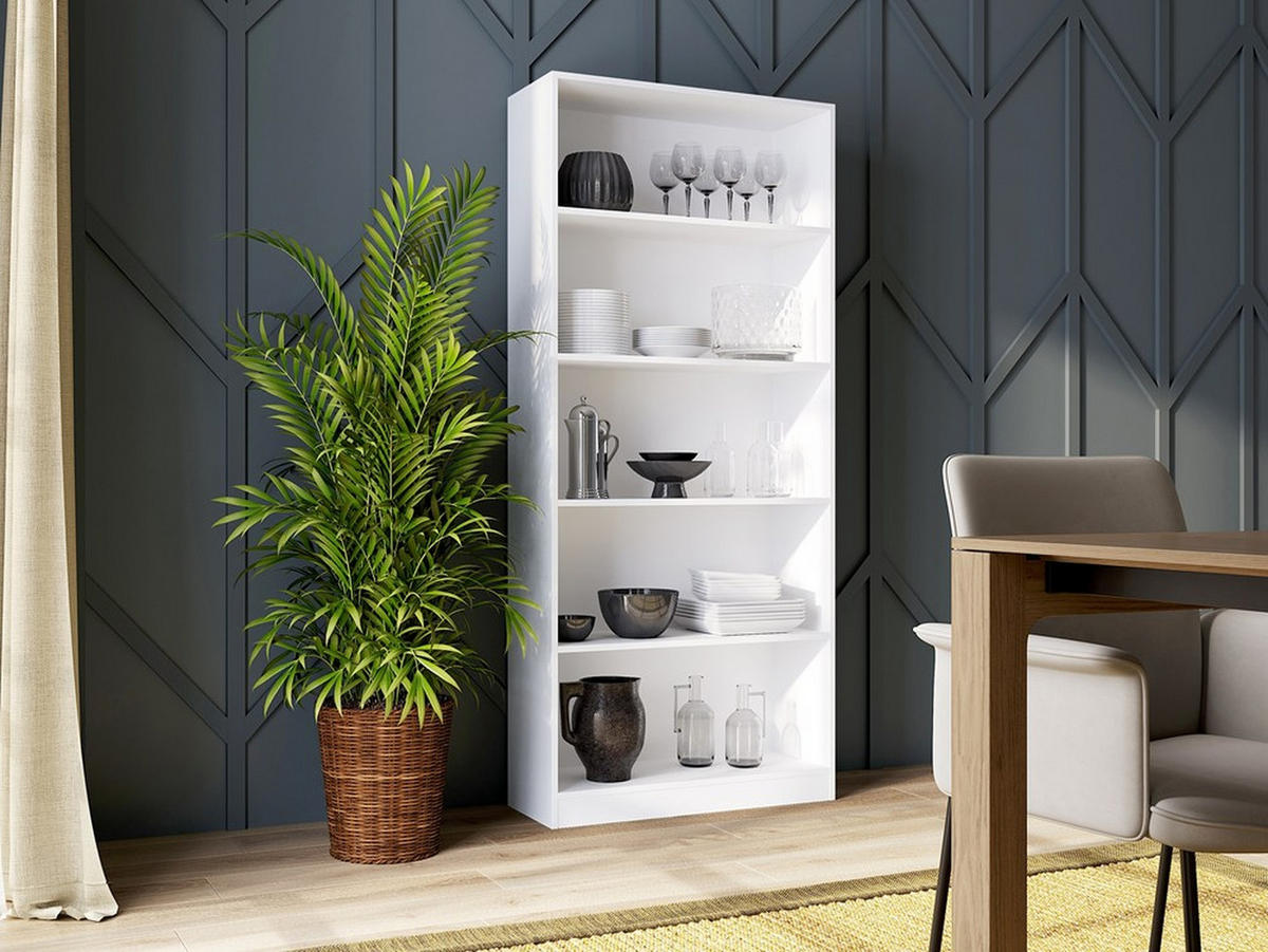 BÜCHERREGAL Weiß 80/182/30 - Weiß, Holzwerkstoff (80/182/30cm) - RAUMHIRSCH FURNITURE