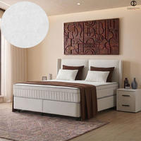 BOXSPRINGBETT MIT BETTKASTEN PISA 90/200 cm, Greige, Bettkasten, Matratze, Topper integriert, H3 mittel - Greige/Schwarz, Holz/Kunststoff (90/200cm) - Consilio Concept