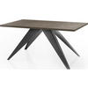 ESSTISCH Vance rechteckig ausziehbar, Dunkelgrauer Chicago Beton 160-260/90/76 cm - Dunkelgrau/Schwarz, Holzwerkstoff/Metall (160/90/76cm) - WFL GROUP