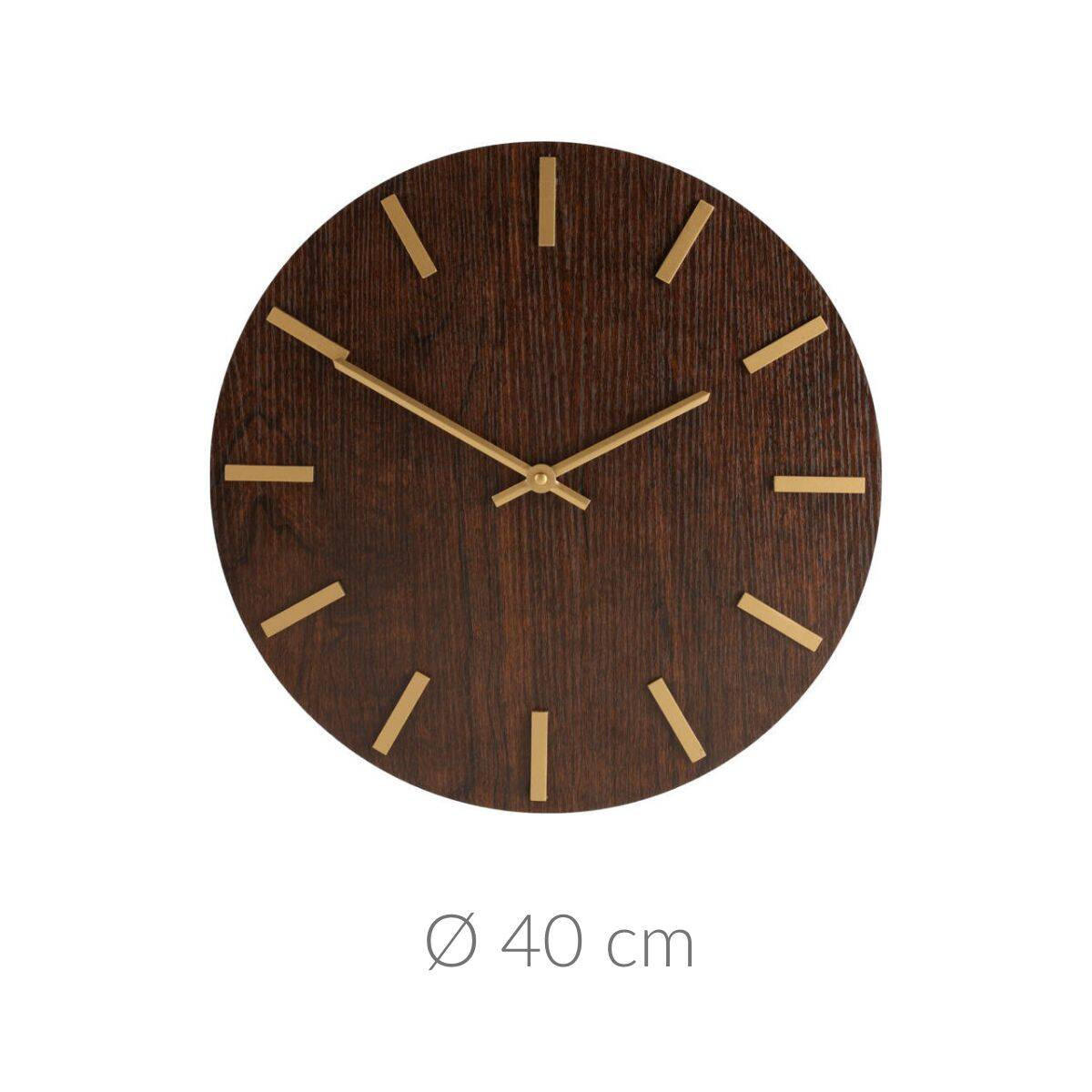 WANDUHR Ø 40 cm - Braun, Holzwerkstoff (40/40/4.5cm)