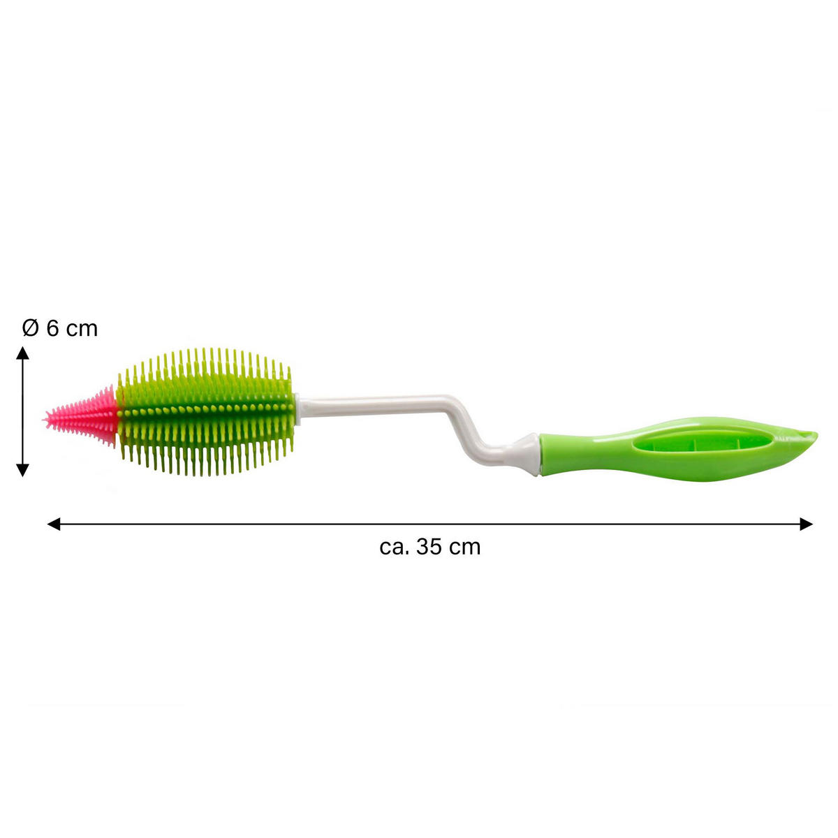 FLASCHENBÜRSTE - Grün, Kunststoff (6/6/36cm) - Stoneline