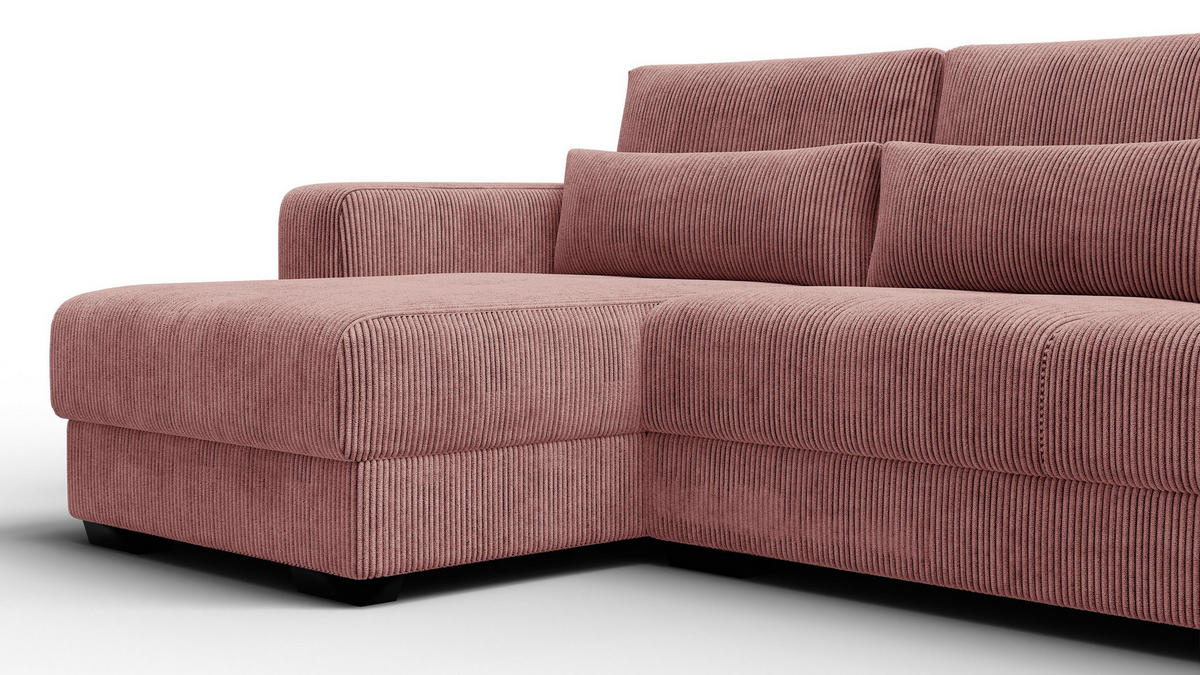 ECKSOFA OLI 4-Sitzer links, altrosa - Altrosa, Holz/Textil (295/172cm) - Courtois Laville