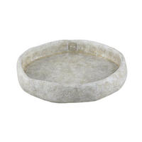 SCHALE Yadin Weiß 35/35/6cm - Weiß, Stein (6cm) - PTMD Collection