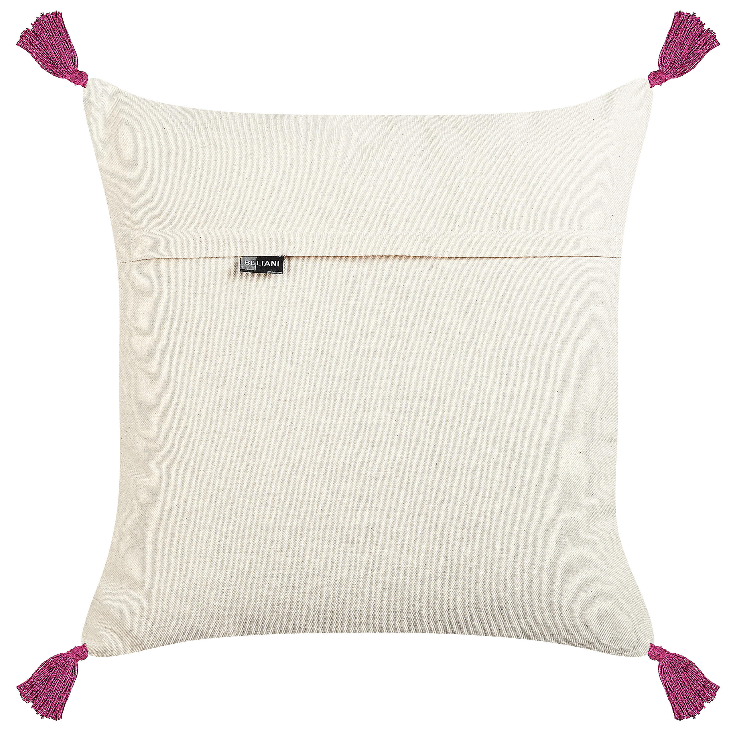 DEKOKISSEN Bunt 50/50 cm Raiganj - Multicolor, Naturmaterialien/Textil (50/50cm) - Beliani
