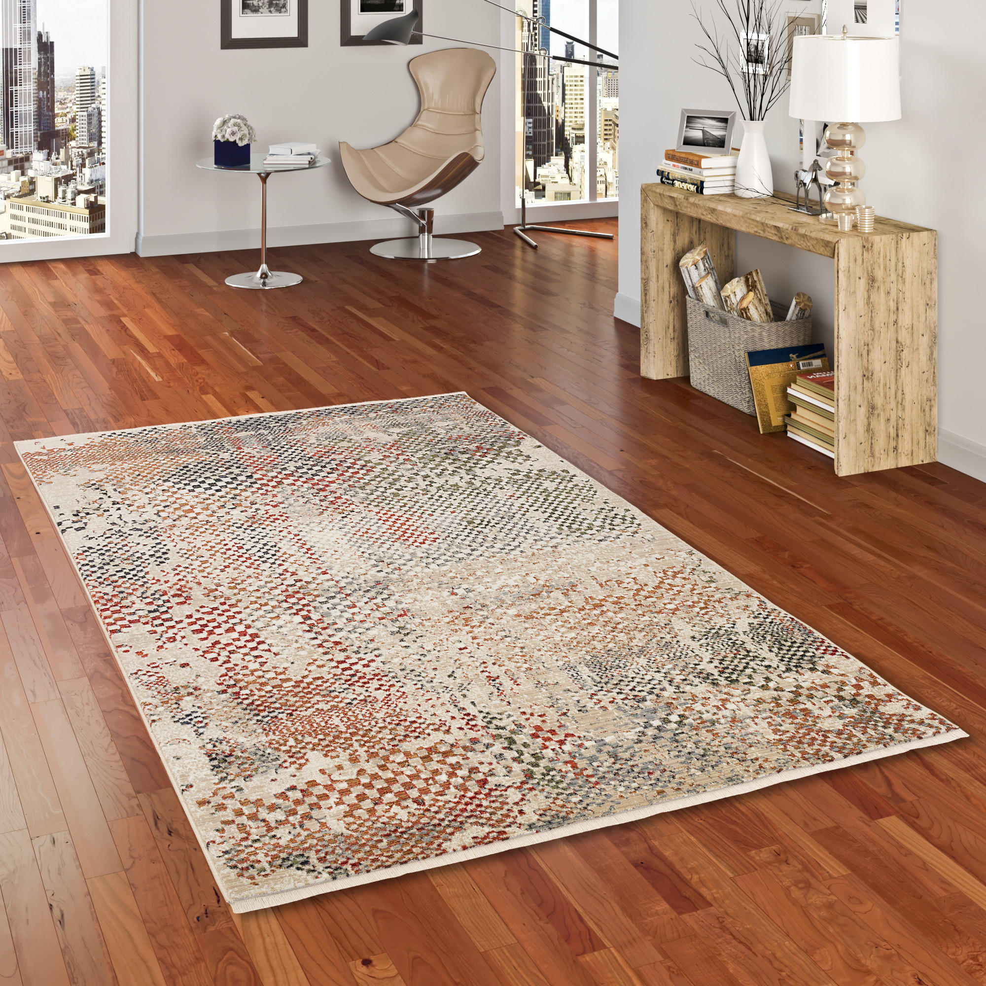 DESIGNER TEPPICH NIA VINTAGE PIXEL VERLAUF - Multicolor, Textil (80/150cm) - Pergamon