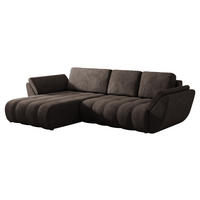 ECKSOFA Faro - Schwarz/Braun, Holz/Kunststoff (283/195cm) - MIRJAN24