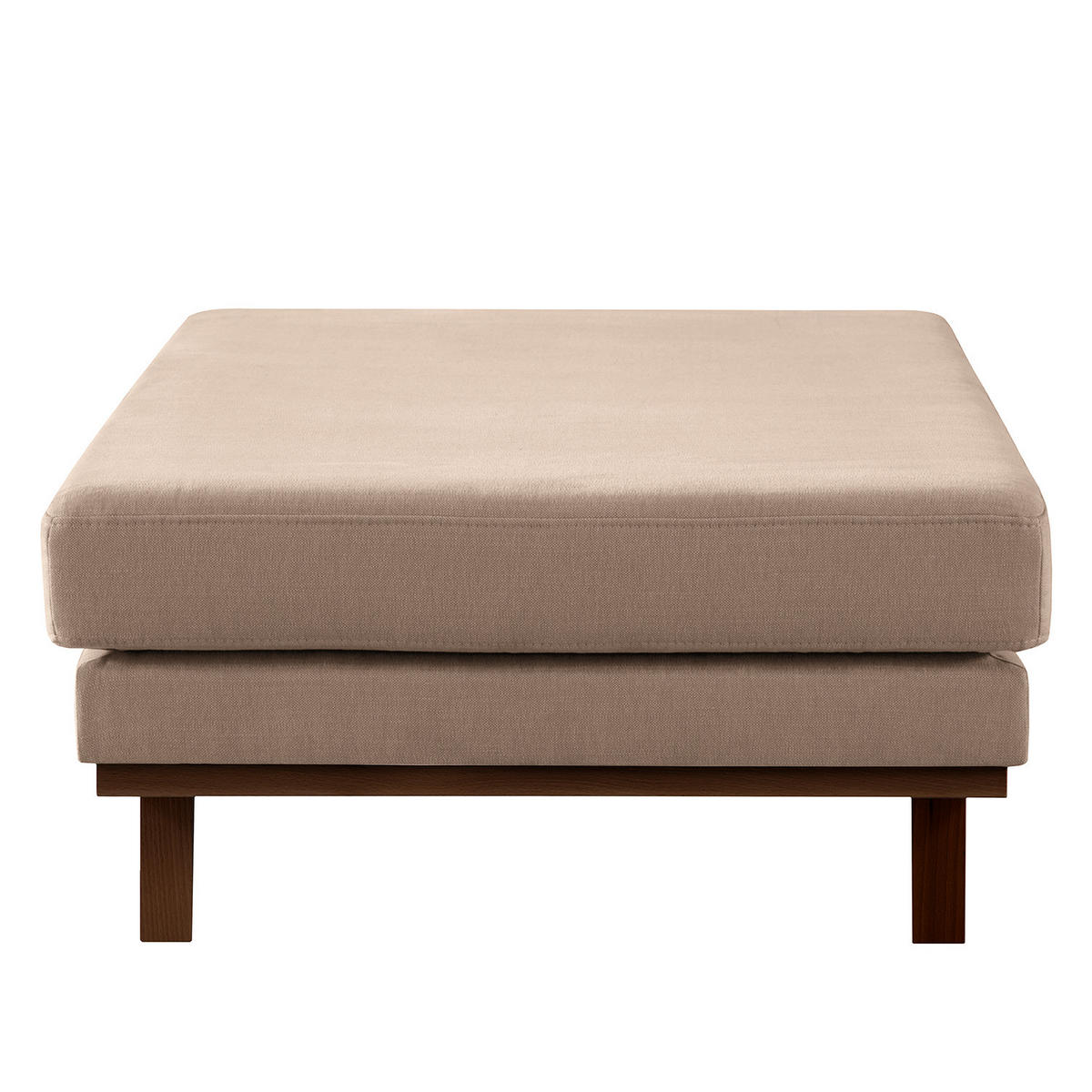 HOCKERBANK - Taupe/Buchefarben, Buchenholz/Textil (180/43/81cm) - home24