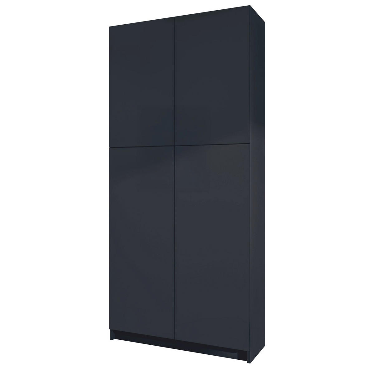 AKTENSCHRANK Elona M1, Büroschrank mit Soft-Close & Push-to-Open, Schwarz matt (82 x 184 x 37 cm) - Schwarz, Holzwerkstoff (82/184/37cm) - InnoFurn