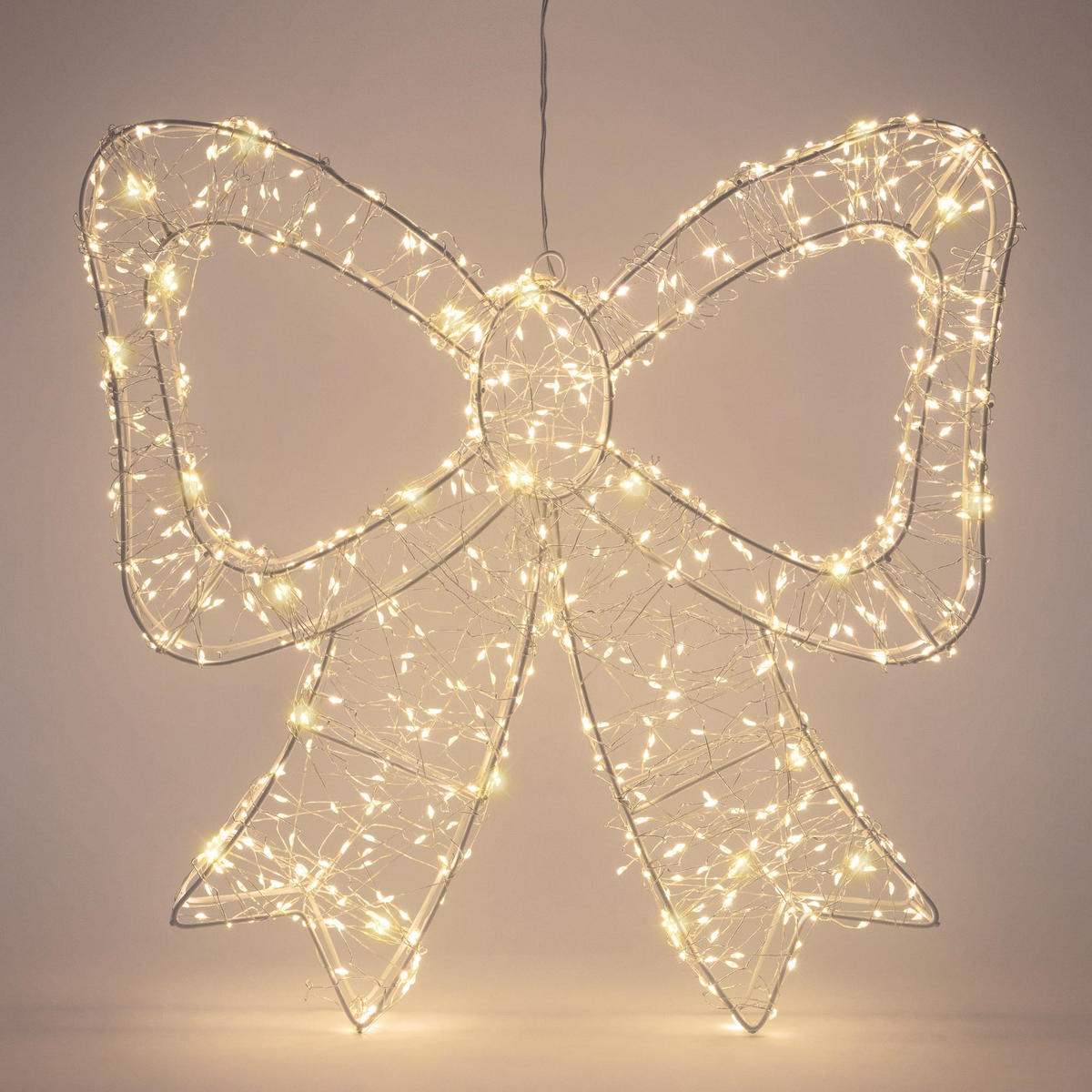 LED MAŠLE s časovačem, 500 LED, teplá bílá, vánoční dekorace, 33 cm, pro vnitřní i venkovní použití - bílá, plast (37/33/5cm) - ECD-Germany