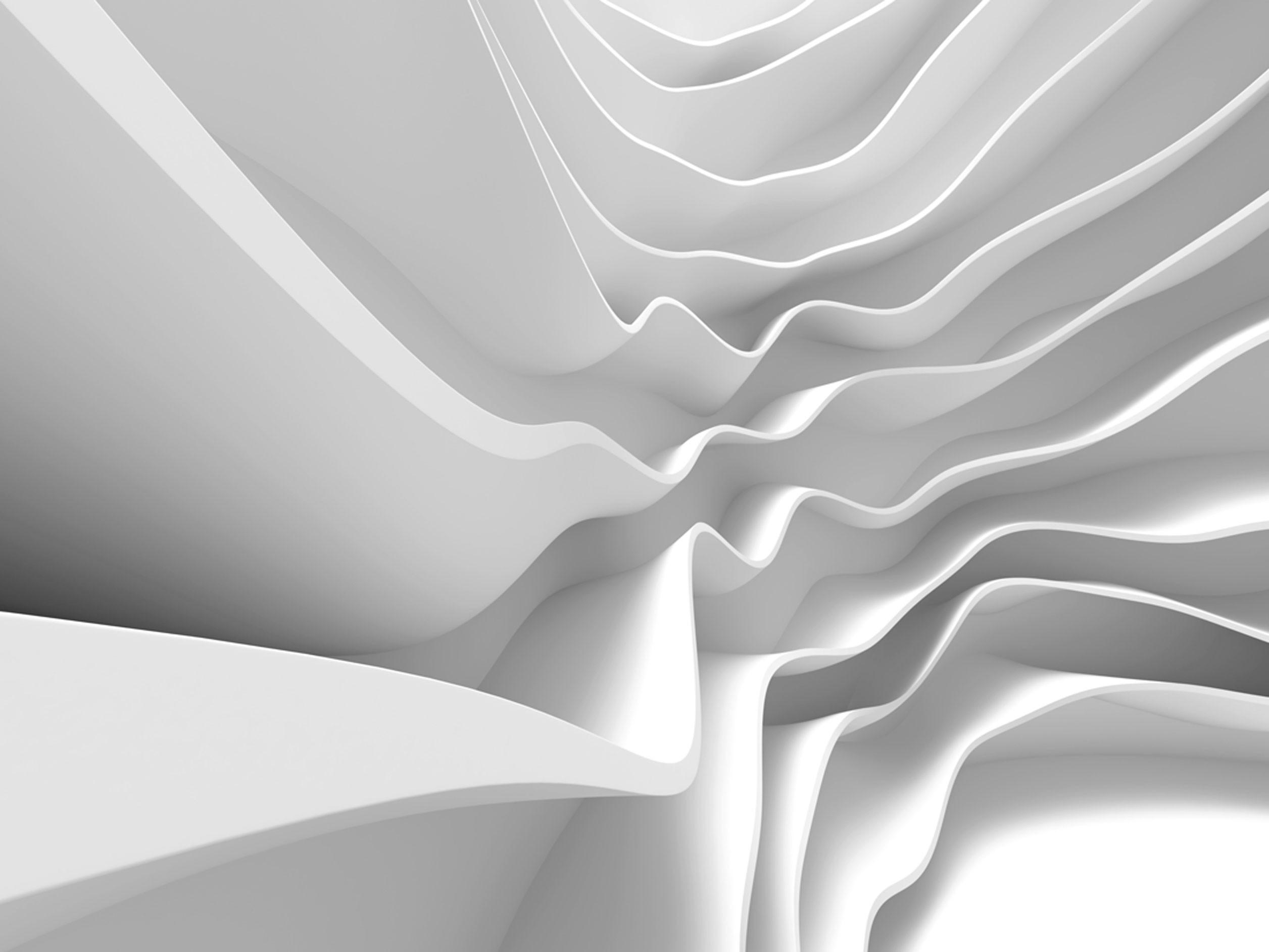 FOTOTAPETE 3D Muster 375 x 270 cm - Weiß, Papier (375/270cm) - Sanders & Sanders