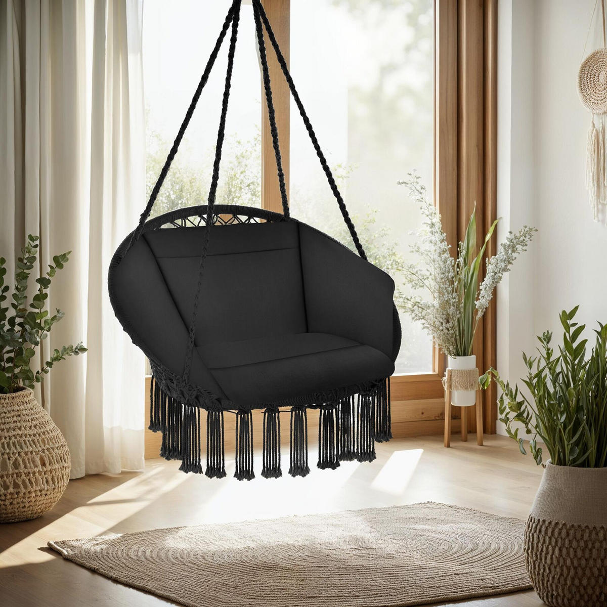 TECTAKE HÄNGESESSEL GRAZIA,80 x 72 x 125 cm - Einrichtungsbeispiel