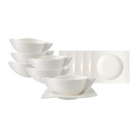 SUPPENTASSEN MIT UNTERTASSEN NewWave weiß 450 ml 6er Set - Weiß, Keramik (260L) - Villeroy & Boch
