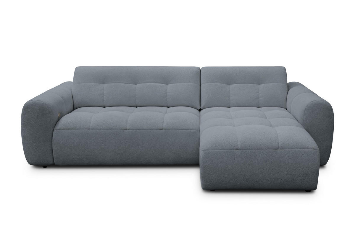 ECKSOFA LUMERO 4-Sitzer RECHTS, graphitfarben - Schwarz/Graphitfarben, Holz/Textil (275/166cm) - Courtois Laville