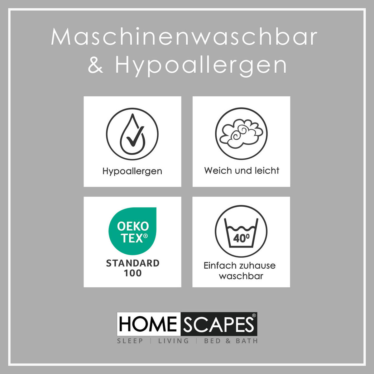 BETTDECKENSCHONER wasserdicht 240/220 cm - Weiß, Textil (240/220cm) - Homescapes