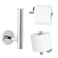 TOILETTENPAPIERHALTER LUCENTE, Edelstahl verchromt - Chromfarben, Metall (15/5.7/9cm) - bremermann