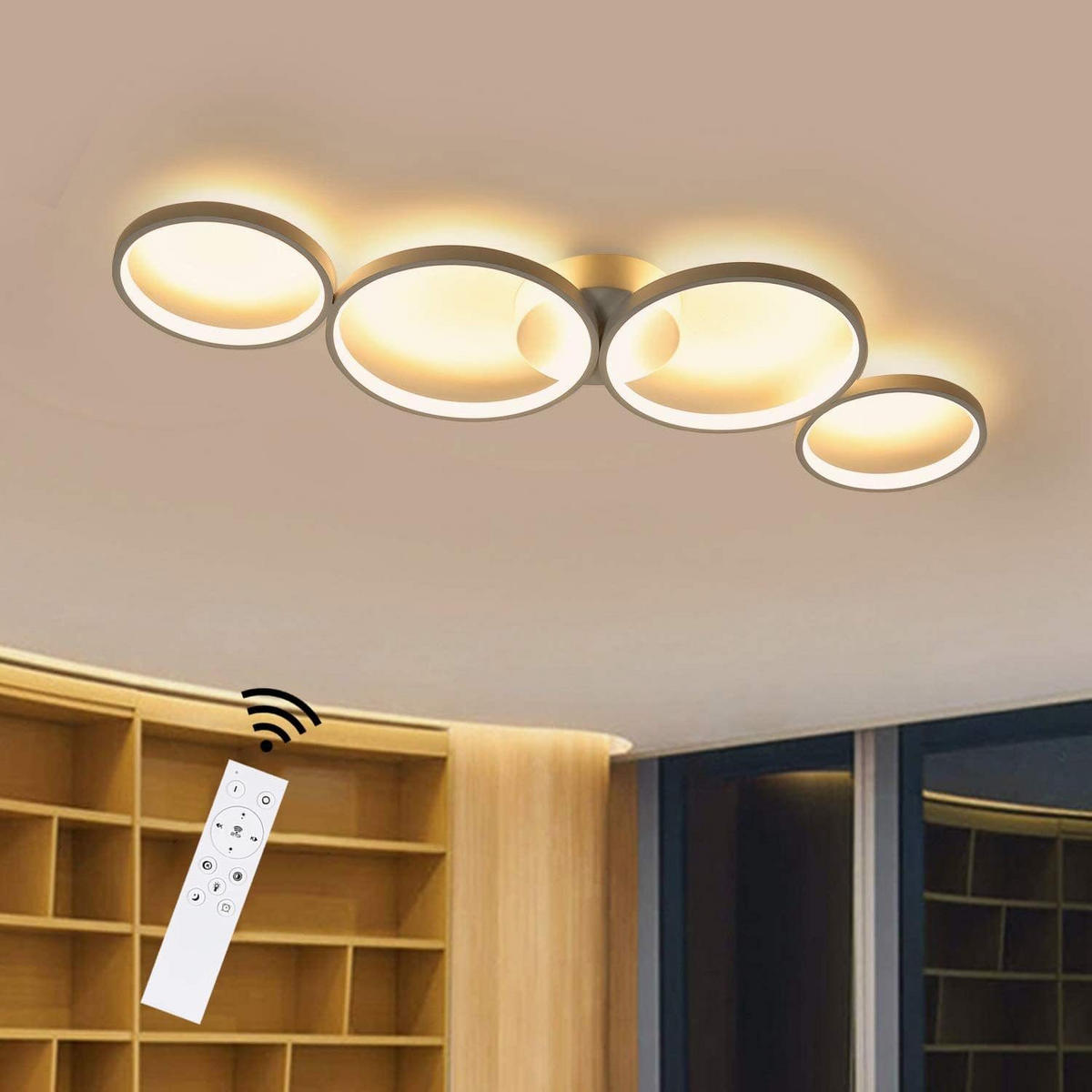 LED-DECKENLEUCHTE Luftblase 88/31/5.7 cm - Weiß, Metall (88/31/5.7cm) - Nettlife