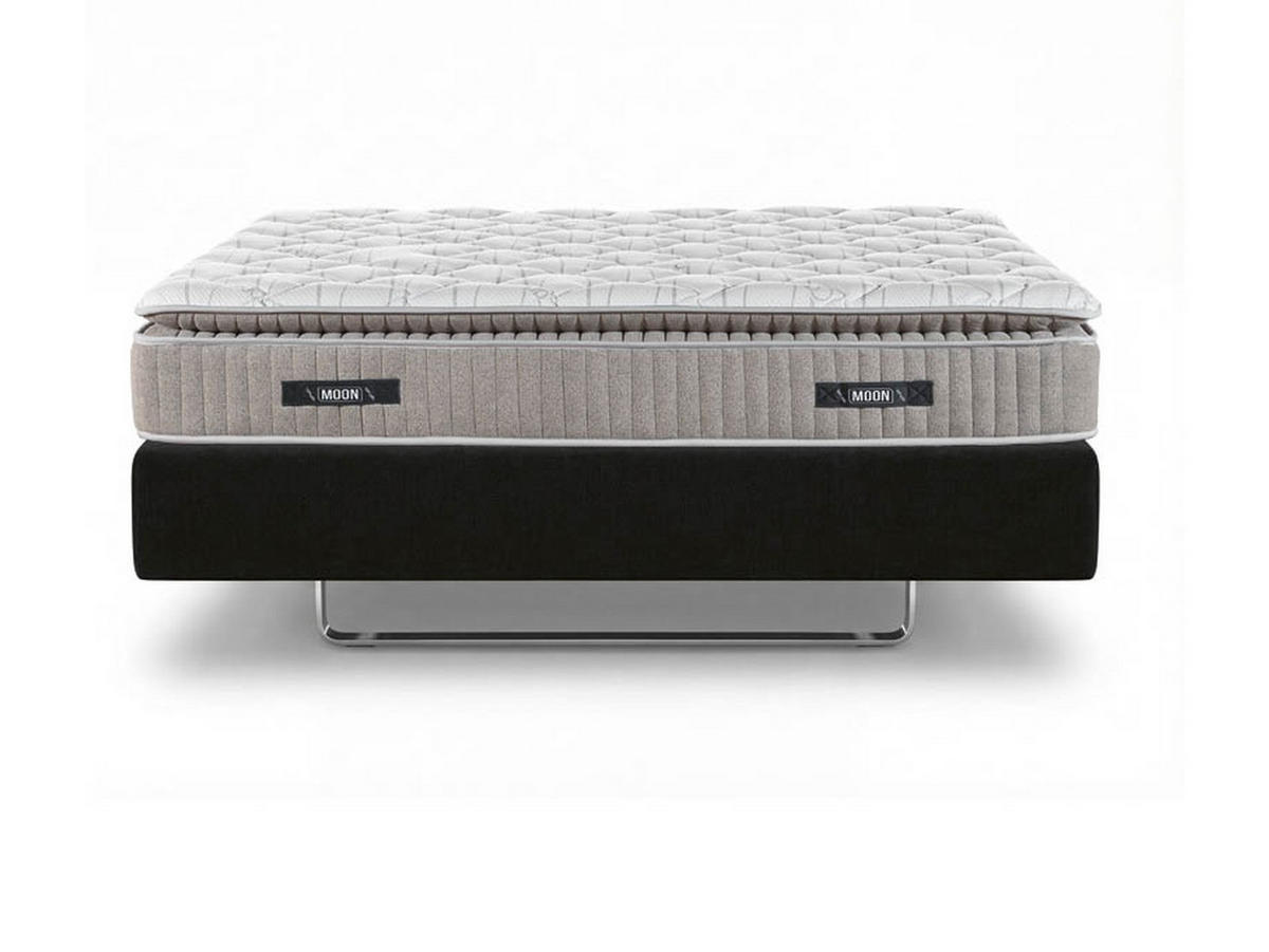 POLSTERBETTSET Moon 140x200 Grau - Grau, Textil/Metall (140/200cm) - Villa Möbel