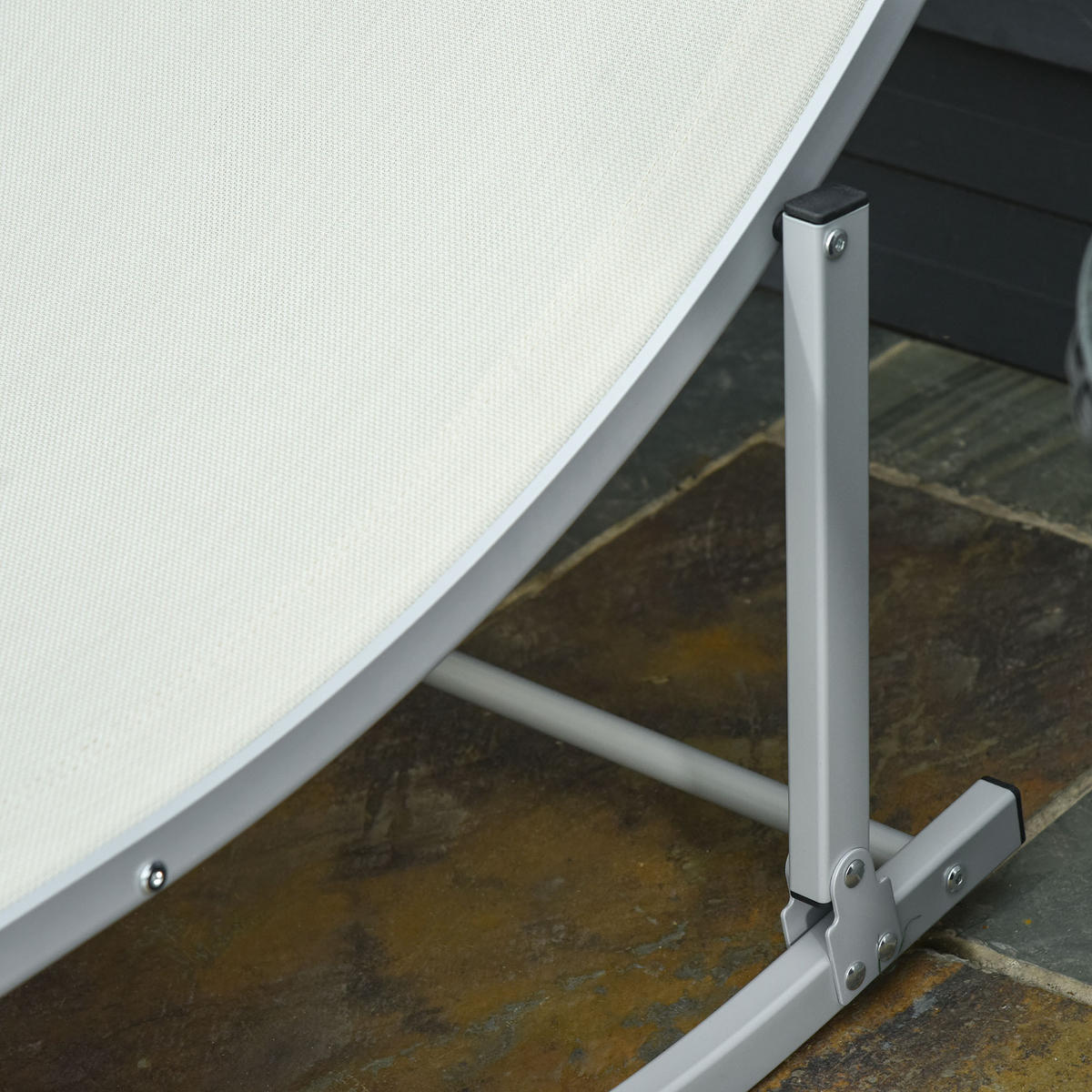 SONNENLIEGE 2er-Set DE-15632 klappbar Beige - Beige, Metall (61/63/165cm) - ComfortXL