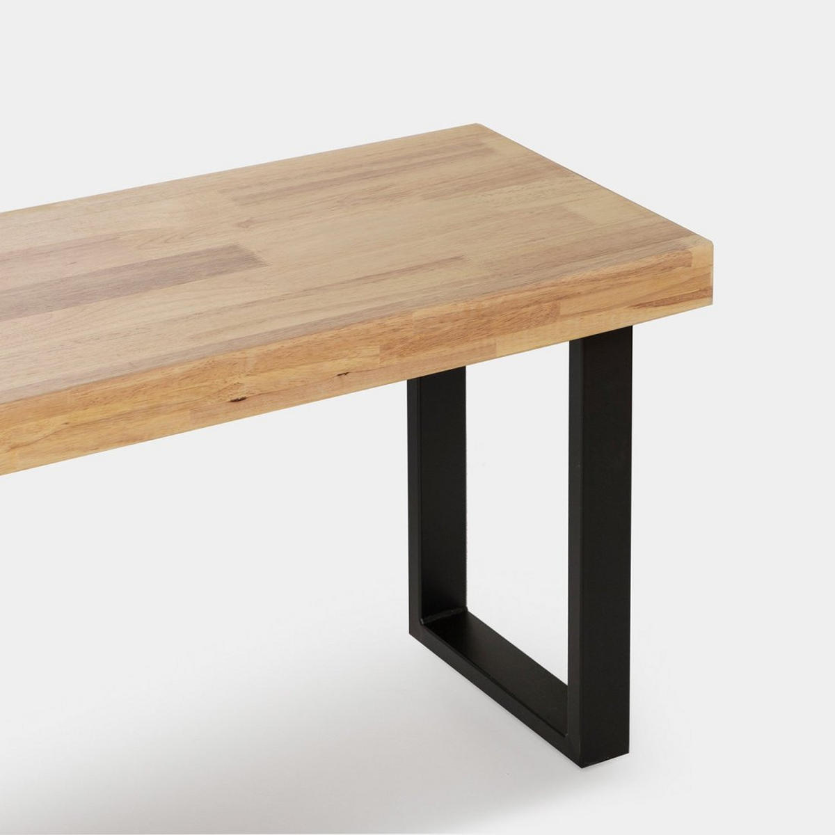 BETTENDE Alys Natürlich 120 cm x 47 cm - Schwarz/Naturfarben, Holz (120/47/34cm) - Klast Home