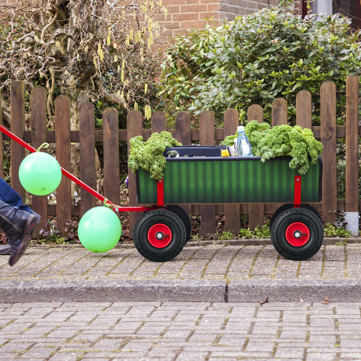 2XSACKKARRENRAD - Anthrazit, Kunststoff/Metall (26/26/8.5cm) - Relaxdays