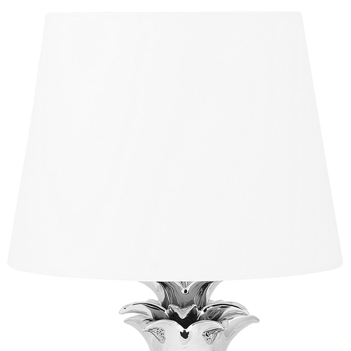 TISCHLAMPE Pineapple 32/32/52 cm - Silberfarben, Keramik (32/32/52cm) - Beliani