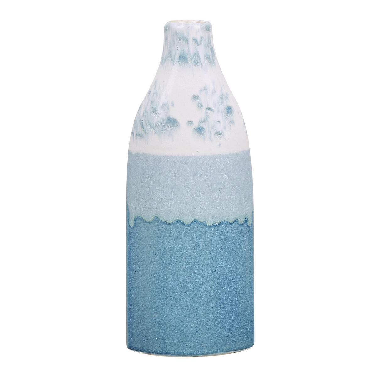 BLUMENVASE Steinzeug blau Callipolis - Blau, Stein (30cm) - Beliani