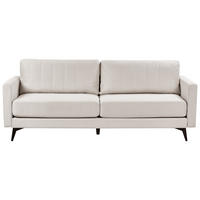 POHOVKA 3-místná Látka Světle béžová Mala - béžová, textil (205/82/76cm) - Beliani
