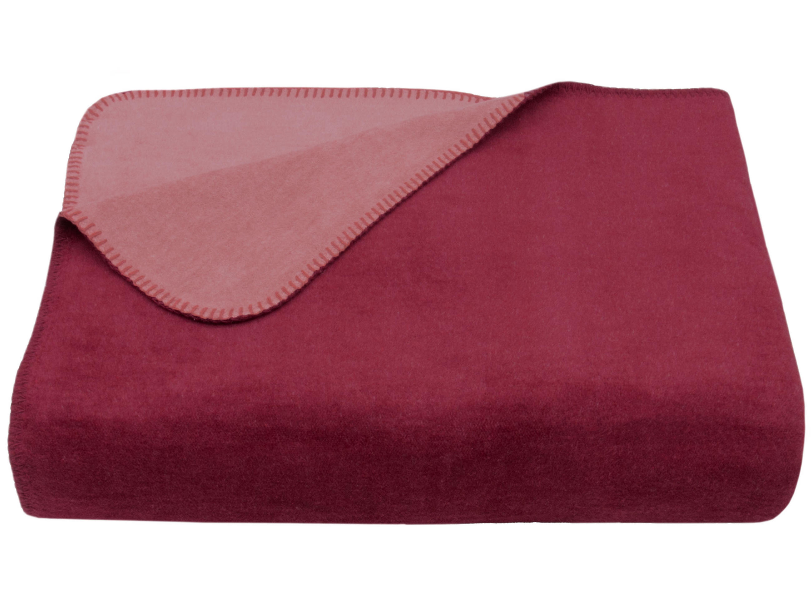 KUSCHELDECKE, 150x200 cm, 60% Baumwolle, 40% Polyacryl, Rot - Bordeaux, Naturmaterialien (150/200cm) - Zollner