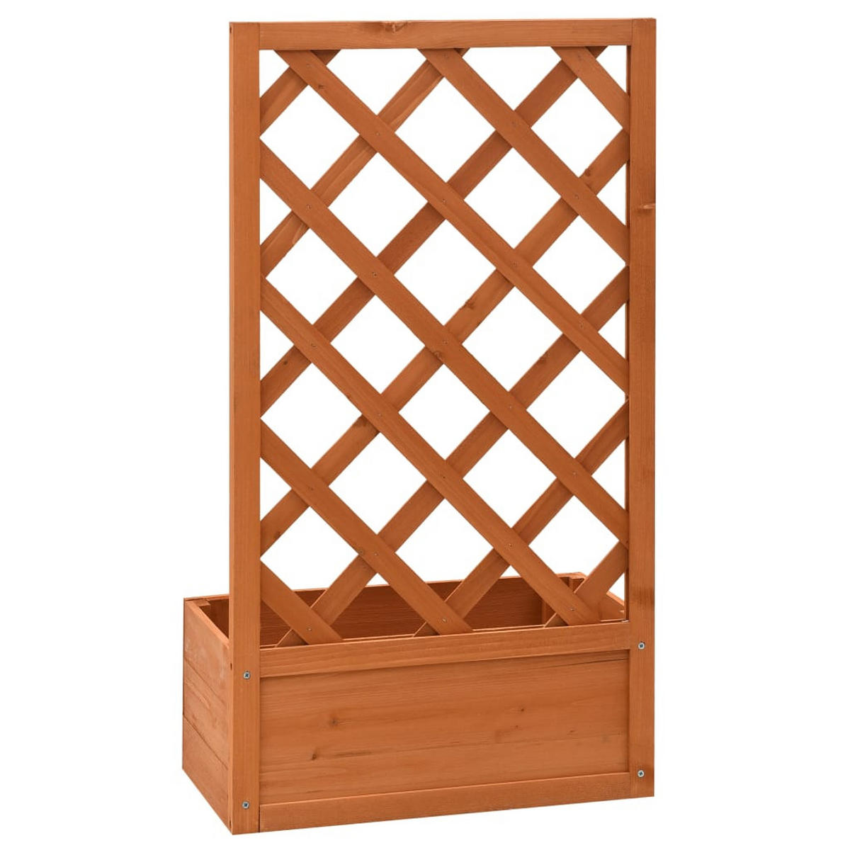 GARTEN-SPALIER mit Blumenkasten Orange 50x25x90 cm Tannenholz - Orange, Holz (50/90/25cm)