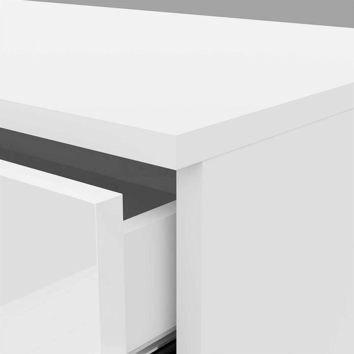 KOMMODE LINA mit Schubladen und goldenen Griffen - Weiß, Holzwerkstoff (95/84/40cm) - Lookway