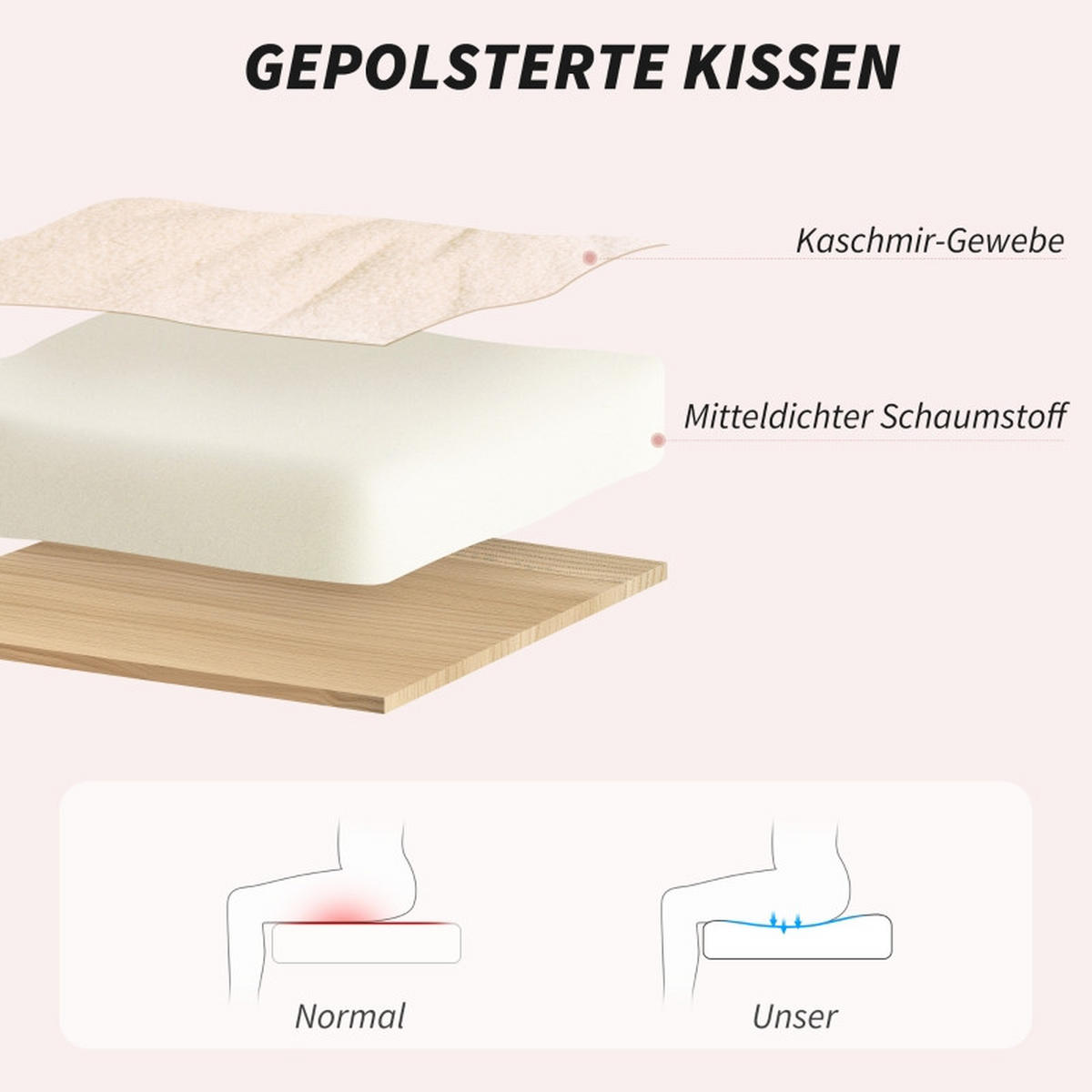 ERGONOMISKA snurrstolar med gungfunktion och armstöd, krämvita - Multicolor, Metall (58/99/67cm) - SHOPENTRA