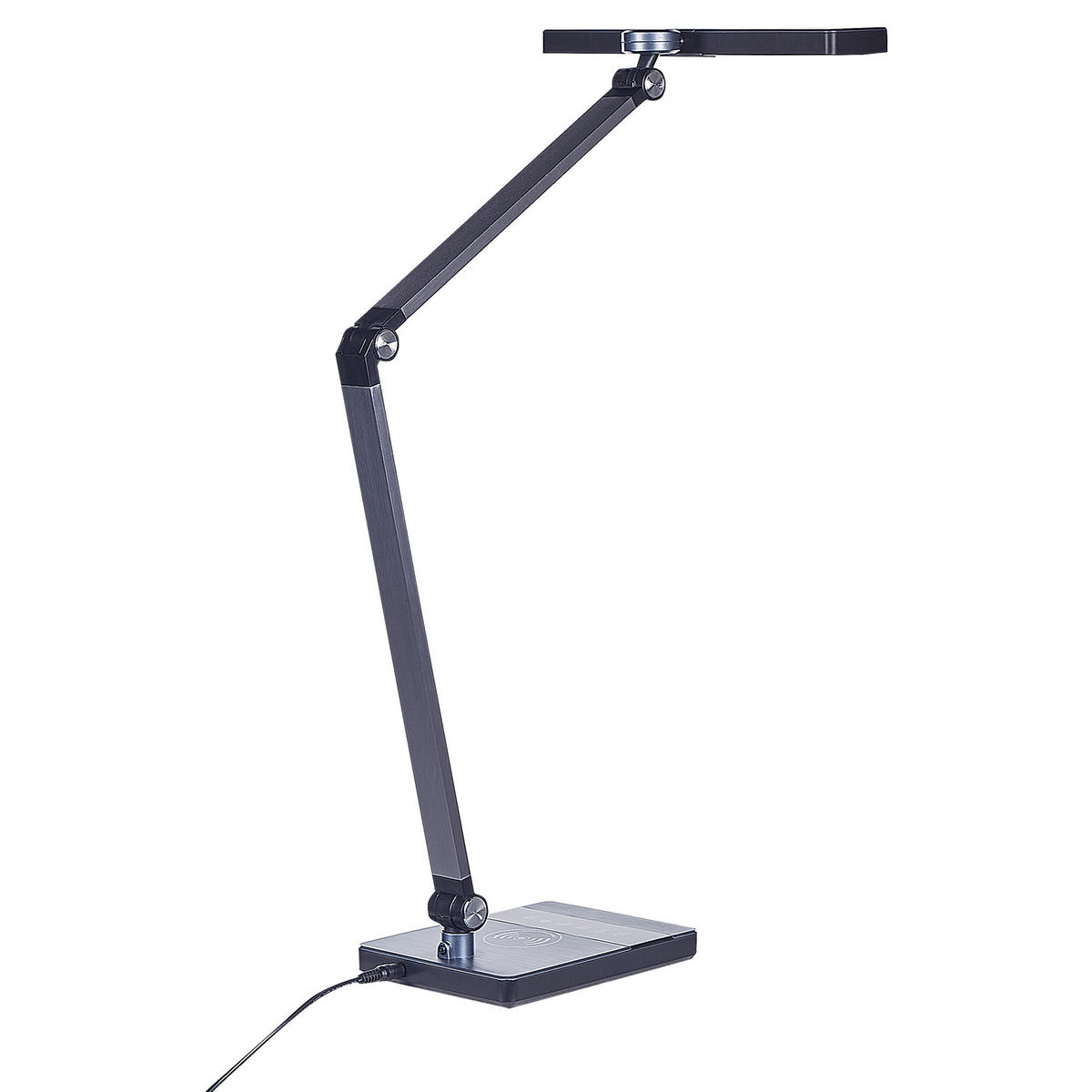 SCHREIBTISCHLAMPE Lacerta 19/28/73 cm - Schwarz, Metall (19/28/73cm) - Beliani