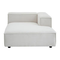 RECAMIERE ohne Schlaffunktion - 1 Person - samt - beige Ruzolo - Beige, Textil (120/67/169cm) - Vente-Unique