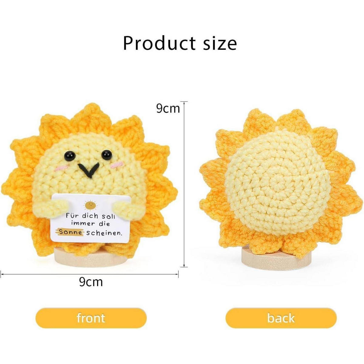 STRICKPUPPE Sonne Gelb - Gelb, Textil (1/1cm)