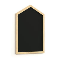 MAGNETISCHE Kreidetafel im Hausform mit Holzrahmen, 90x60cm - Schwarz, Metall (90/60/2cm) - ALLboards