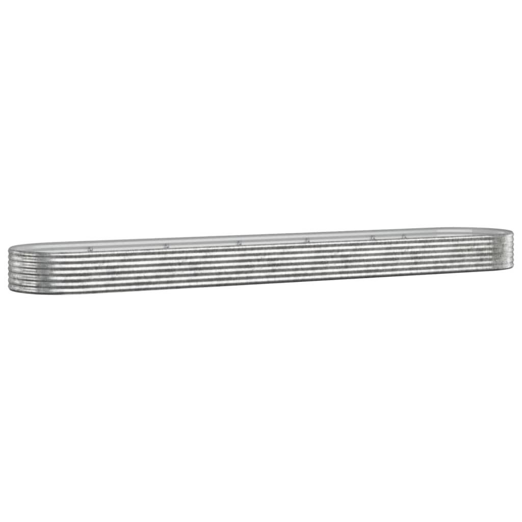 HOCHBEET Verzinkter Stahl 507x100x36 cm Silbern - Silberfarben, Metall (100/36/507cm) - furnicato