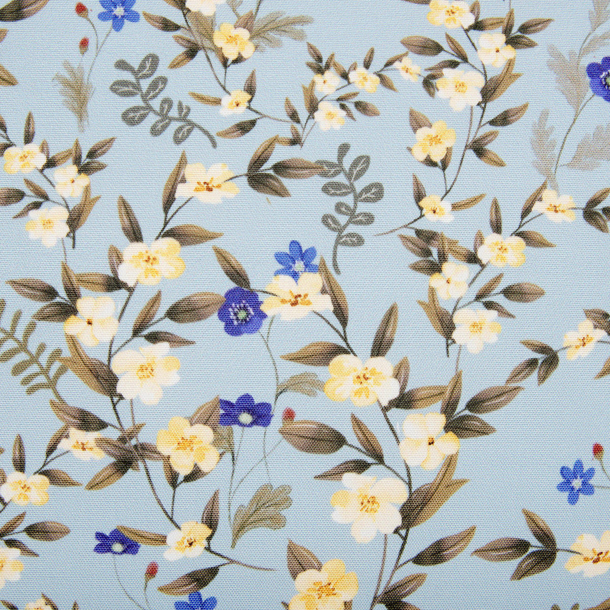 GARTENKISSEN 2er-Set Blumenmuster blau 40/60 cm Valloria - Hellblau, Textil (60/40cm) - Beliani