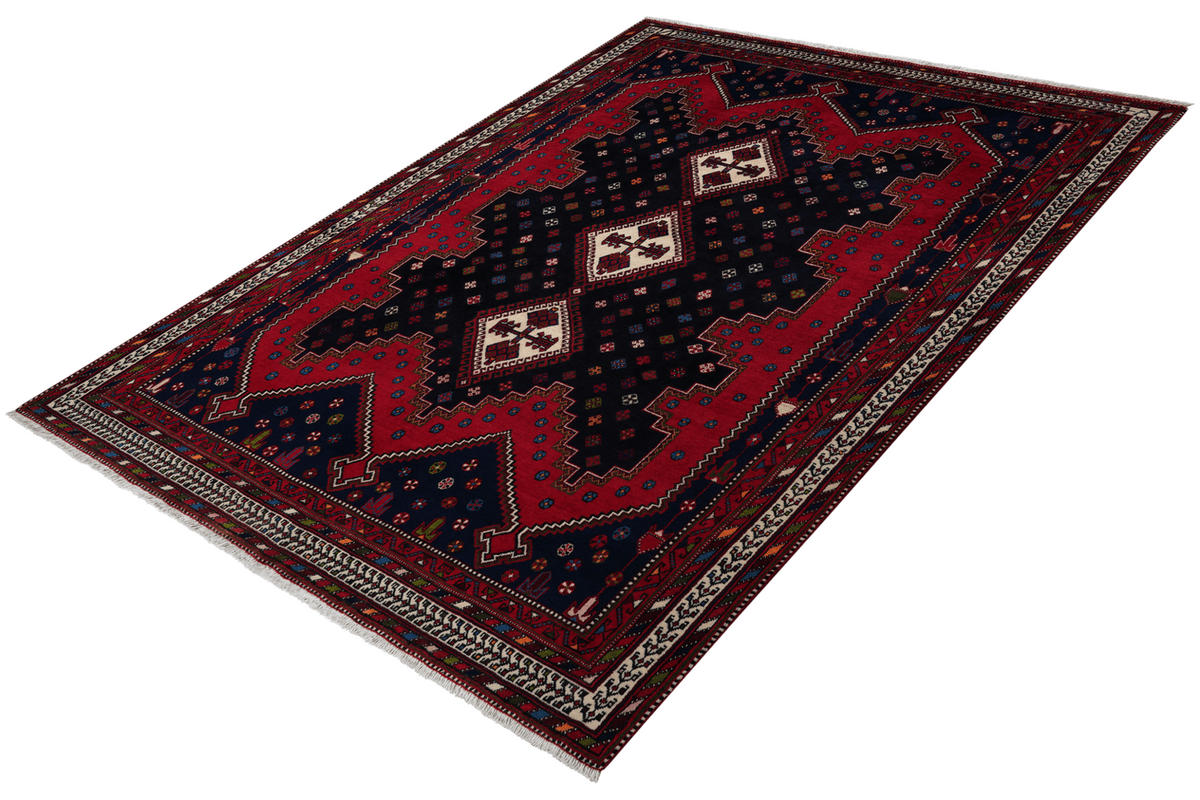 ORIENTTEPPICH handgeknüpft Afshar Blau 226/164 cm Schurwolle - Blau, Textil (164/226cm) - Looma