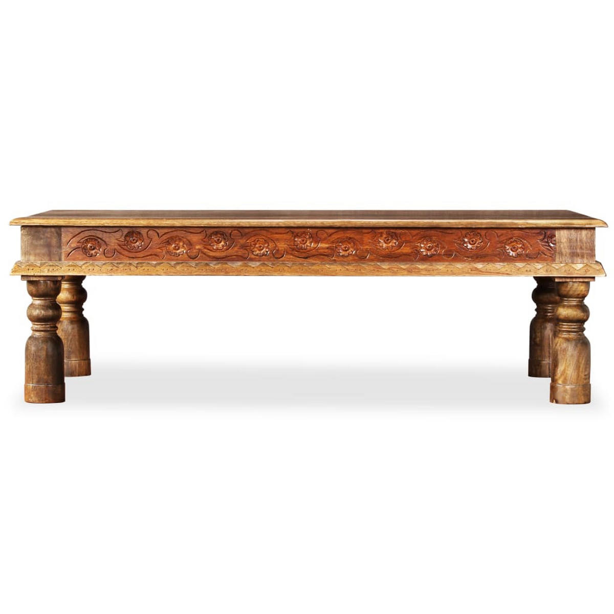 COUCHTISCH Massivholz Mango Akazie 110x60x38 cm - Braun, Holz (60/110/38cm) - furnicato