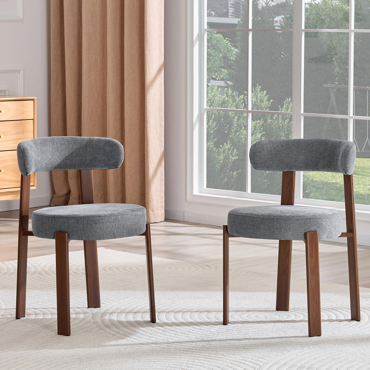 STUHL-SET DE-36450 2 Stück mit Eisenbeinen Grau - Grau, Metall (57/79/51.5cm) - ComfortXL