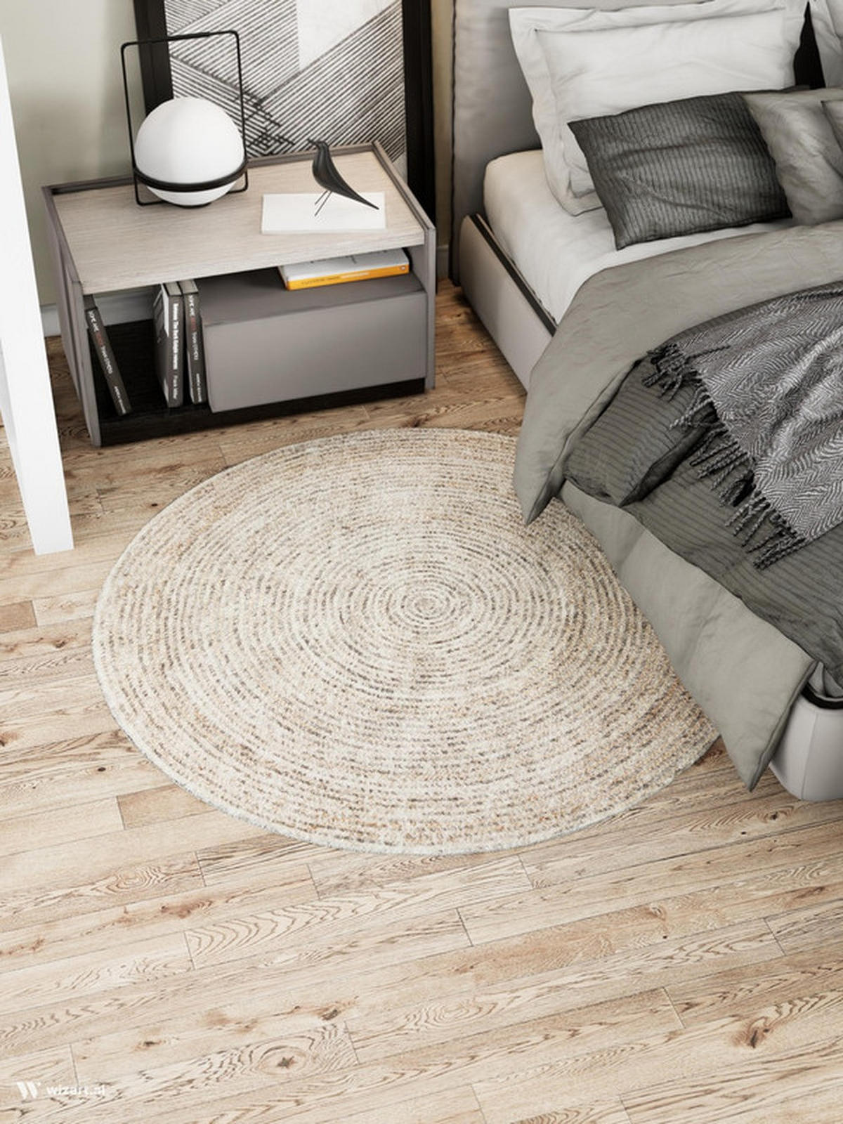 DESIGNTEPPICH Brady Beige 150x150 cm - Multicolor, Textil (150/150cm) - Vercai Rugs