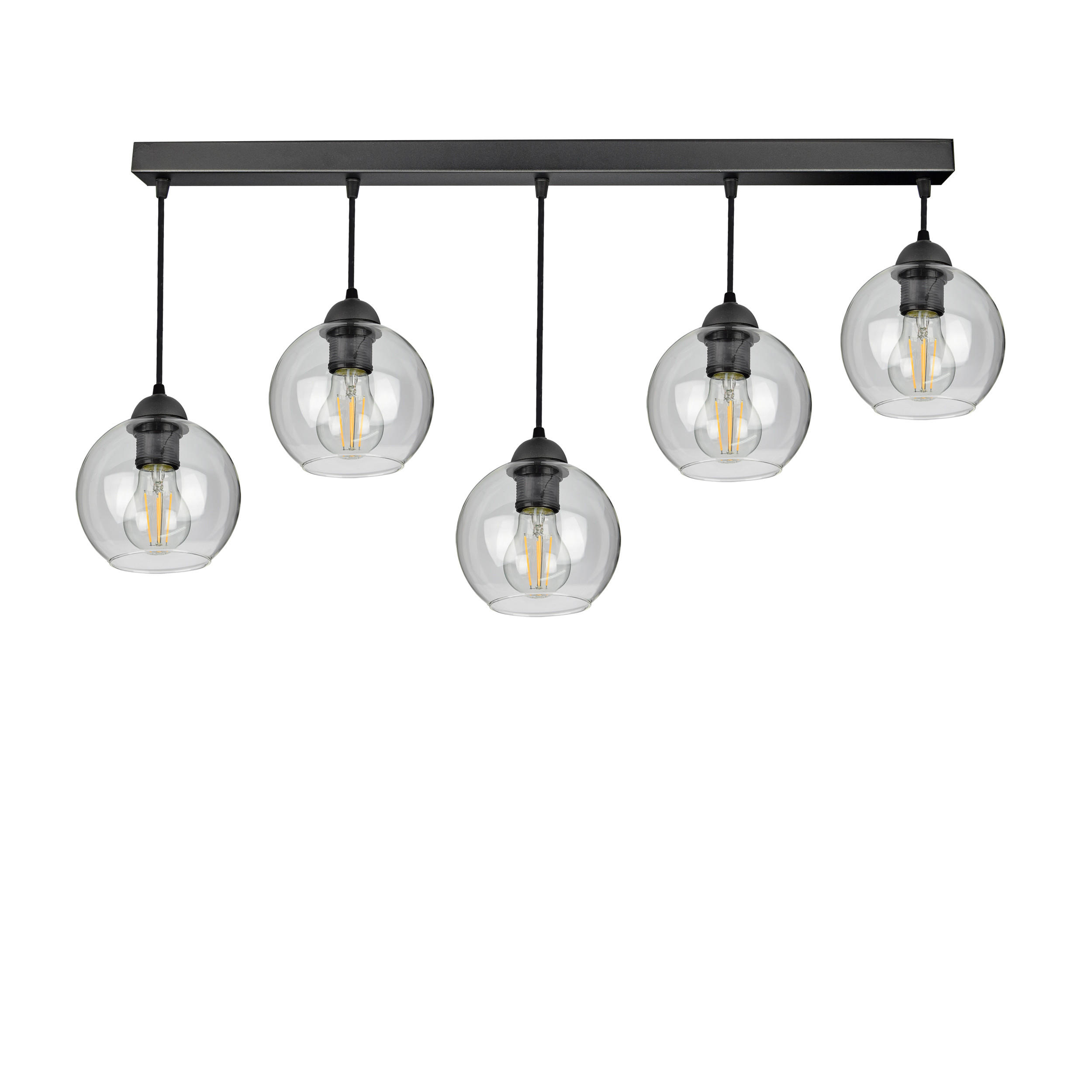 PEDELLEUCHTE HAGEN - Transparent, Glas/Metall (15/100/100cm) - kiki design