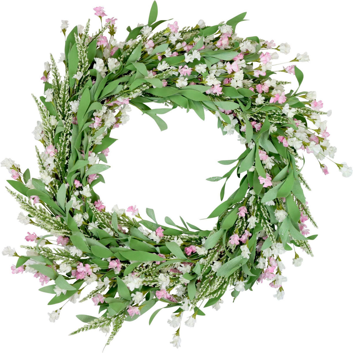 ZIERKRANZ Wiesenblumen Ø80 cm - Grün, Kunststoff (80cm) - FURNARO