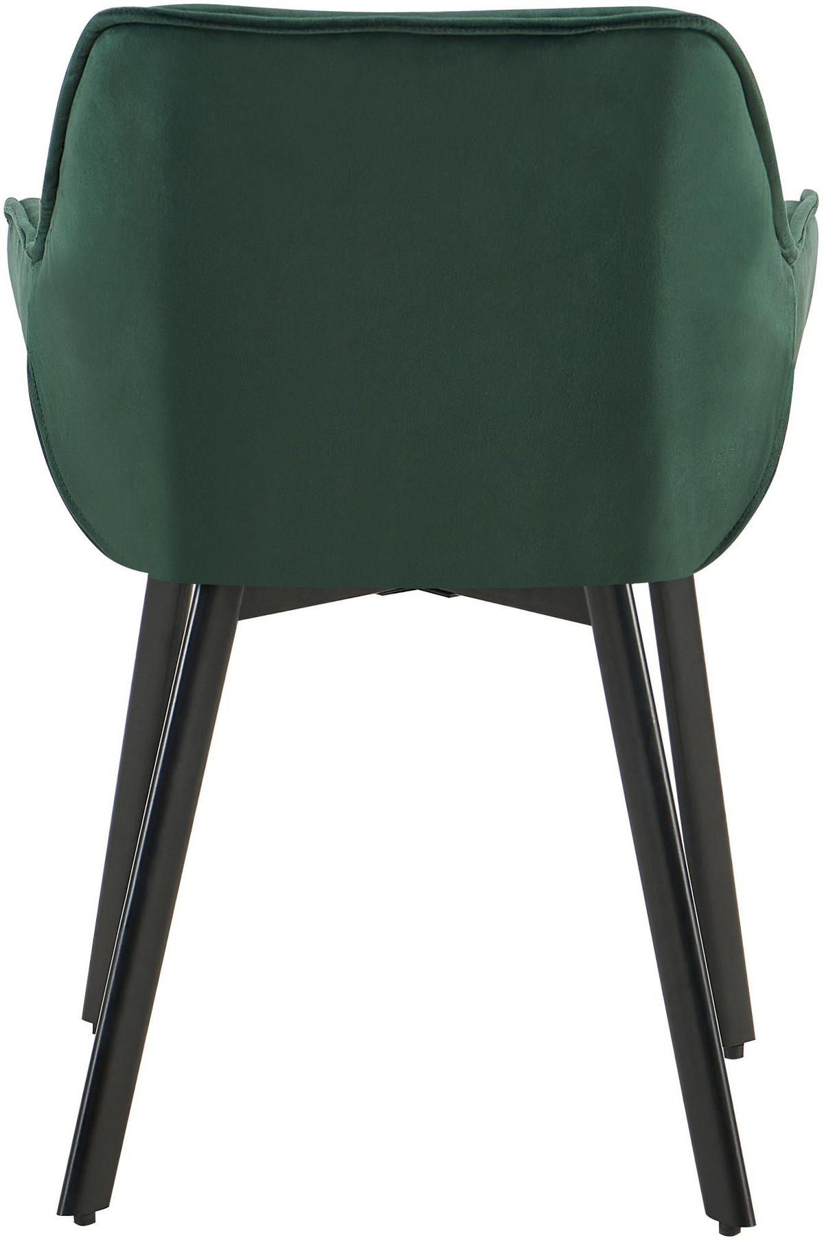 ESSZIMMERSTUHL 2er Set Vover Samt Grün Wohnzimmerstuhl - Grün, Textil (57/84/62cm) - DELUKE