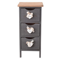 NACHTTISCH Grau 25/25/56 cm - Grau, Holz (25/56/25cm) - Mobili Rebecca