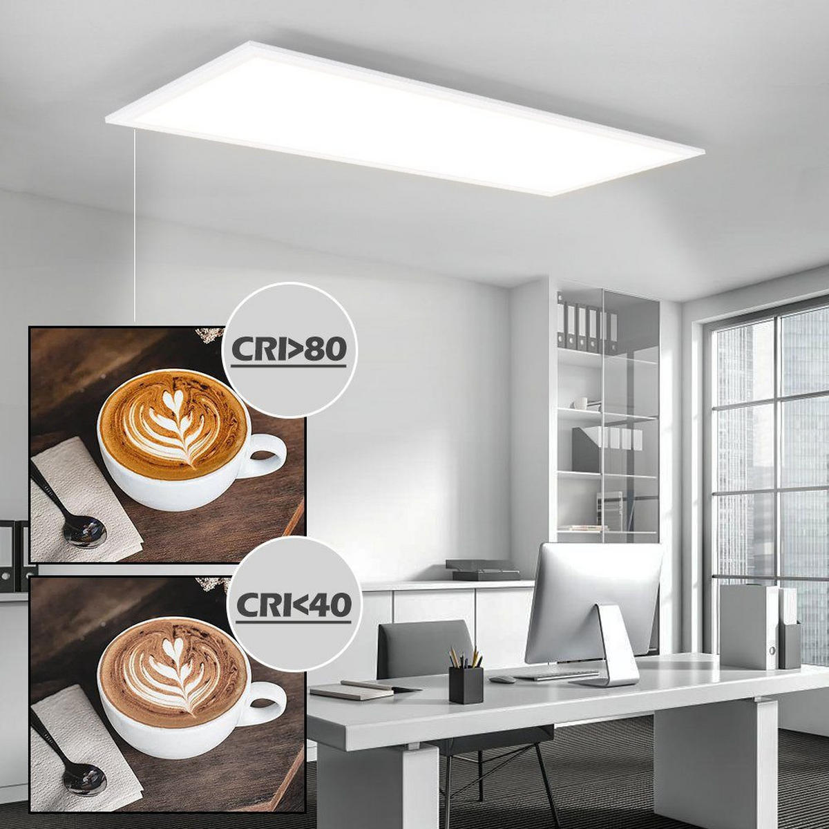 LED-DECKENLEUCHTE Petra 100/25/1 cm - Weiß, Kunststoff (25/100/1cm) - Nettlife